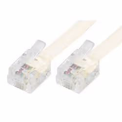 Dexlan RJ-11 7m, 7 m, RJ-11, RJ-11, Blanc, Mâle, Mâle