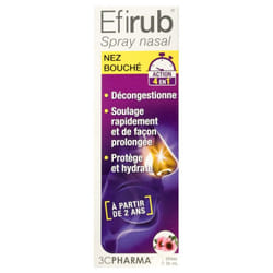 3C Pharma Efirub Spray Nasal Nez Bouché 4en1 30 ml