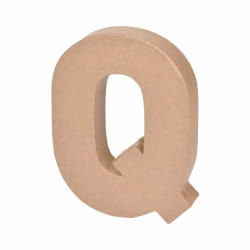 Lettres Carton Q 18cm - Naturel