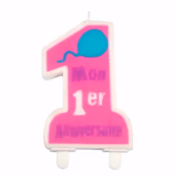 PARIS PRIX Bougie premier anniversaire rose