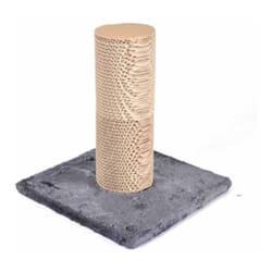 Les Tendances - Griffoir en carton avec 1 recharge pour chat - Gris - h 32 x l 30 x l 30 cm - Livraison gratuite