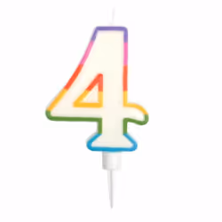 Bougie d'Anniversaire Chiffre 4