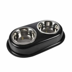 Paris Prix Gamelle Double pour Chien & Chat - Noir