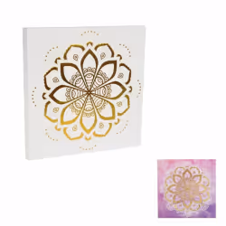 Toile Aquarelle Mandala 25x25cm