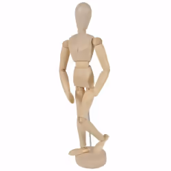 Mannequin Bois Vernis 31cm Naturel