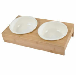 Lot 2 Gamelles Bambou 37cm - Blanc