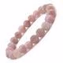 Bracelet - Kunzite - Ajustable - Perles 7-8 mm - Protection spirituelle - Énergie positive