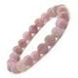 Bracelet - Kunzite - Ajustable - Perles 7-8 mm - Protection spirituelle - Énergie positive