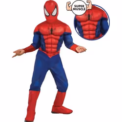 Rubie's DEGUISEMENT LUXE SPIDER-MAN SUR CIN, Enfant, Bleu, Pull-over, 4 an(s), 5 an(s), Bleu
