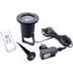 Projecteur laser dextérieur - LUNARTEC - 5W - Rouge et vert - Aluminium - 9 modes lumineux
