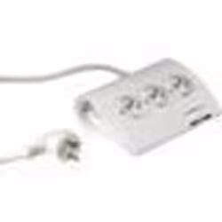 Bloc multiprise - REVOLT - 5 prises - 2 ports USB - Protection surtension - Design compact