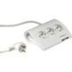 Bloc multiprise - REVOLT - 5 prises - 2 ports USB - Protection surtension - Design compact