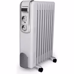 Thomson THBDH09VB, Chauffage électrique à bain d’huile, Huile, Intérieure, Sol, Blanc, Rotatif