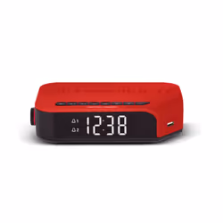 ​SCHNEIDER CONSUMER SC310ACL, Réveil numérique, Rectangle, Rouge, Rotatif, LED, Batterie