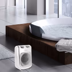 Thomson THSF2017B, Chauffage de ventilateur électrique, IPX1, Intérieure, Sol, Blanc, Rotatif