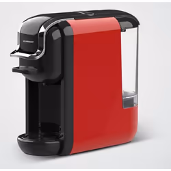 ​SCHNEIDER CONSUMER SCESC2206R, Machine à expresso, 0,6 L, Capsule de café, Café moulu, 1450 W, Rouge