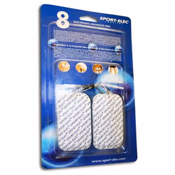 Sport-Elec 8 ELECTRODOS RECTANGULARES 89 mm X 50 mm, 50 mm, 89 mm