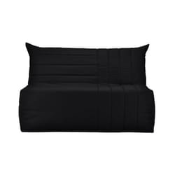 Bultex Banquette bz becci 3 places - l 142 x p 101 cm - Tissu noir