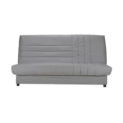 Beija Banquette clic-clac 3 places - Comfort bultex - l 192 x p 95 cm - Tissu gris