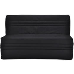 Les Tendances - joe Banquette bz 3 places - Tissu noir - Contemporain - l 143 x p 97 cm