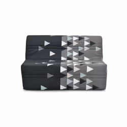 GRUHIER Banquette BZ - Tissu Gris et noir - L143 x P97 x H89cm - Joe