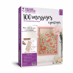Idée mariage : Cadre à messages avec 100 coeurs bois