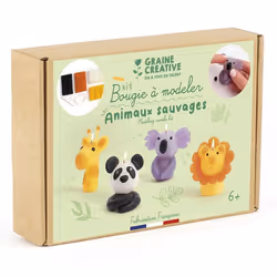 Kit DIY Bougies à modeler - Graine Creative - Animaux Sauvages - Multicolore - Pour Enfants - Matériaux Mixtes
