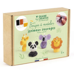 Kit DIY Bougies à modeler - Graine Creative - Animaux Sauvages - Multicolore - Pour Enfants - Matériaux Mixtes