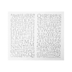 PW International Alphabet Stickers Argent
