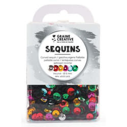 GRAINE CREATIVE 175248 strass et sequin Sequins Multicolore 6 mm