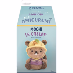 Kit Crochet Amigurumi - Graine Créative - Mochi le Castor - 13 cm - Création facile - Amigurumi mignon