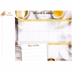 Planning magnétique Mes menus et ma liste de course