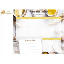 Planning magnétique Mes menus et ma liste de course