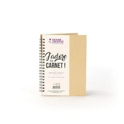 Graines Créatives Carnet Kraft à Spirales - Papier Noir