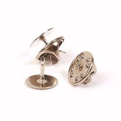 Lot de 10 supports de pins - Argent - 10 mm