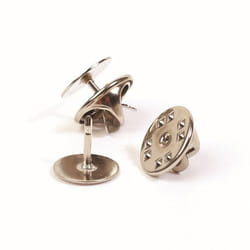 Lot de 10 supports de pins - Argent - 10 mm