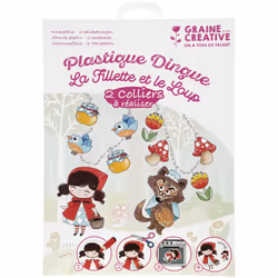 PW International Plastique Dingue - Collier Fillette Et Loup, 8 an(s), Plastique, Multicolore, 22 pièce(s)