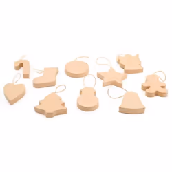 GRAINE CREATIVE 650210, Décoration de noël traditionnelle, Marron, 10 pièce(s), 80 mm