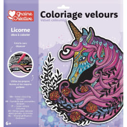 Graines Créatives Coloriage Velours Licorne