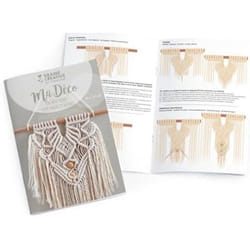 Kit DIY macramé - GRAINE CREATIVE - Ecru - 30 x 45 cm - 70 m de fil de coton recyclé - 3 perles en bois