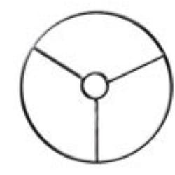 Armature abat-jour cercle avec bague Ø 10 cm