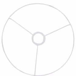 Armature abat-jour cercle avec bague Ø 25 cm
