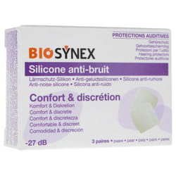 Biosynex Protection Auditive Silicone Transparent 3 Paires