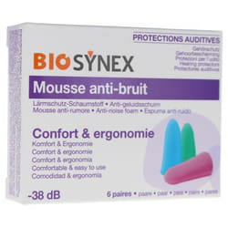 Biosynex Protection Auditive Mousse 6 Paires