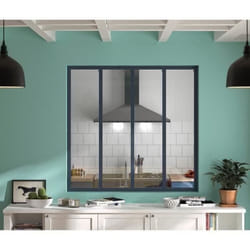 OPTIMUM Verrière 4 carreaux en verre trempé Gris - 108 x 1196 cm