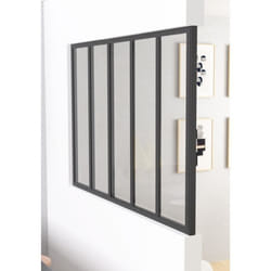 OPTIMUM Poteau de terminaison pour verrière Noir - 108 cm