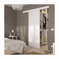 Description générale Ce kit de porte coulissante en applique est conçu pour offrir une solution esthétique et fonctionnelle p ...