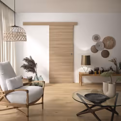 Kit Porte Coulissante - OPTIMUM - BARBADE2 - H 204 x 83 x 36 cm MDF Haute qualité Installation facile