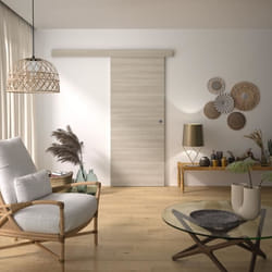 Kit Porte Coulissante - OPTIMUM - VERONE2 - H 204 x 83 x 36 cm MDF Haute qualité Installation facile