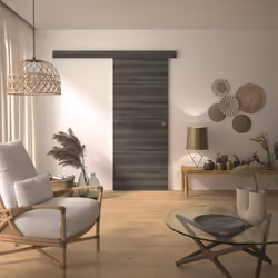 Kit Porte Coulissante - OPTIMUM - MILANO2 - H 204 x 83 x 36 cm MDF Haute qualité Installation facile